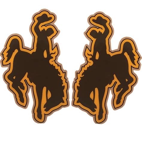 Wyoming Cowboys Bucking Horse Decal | University of Wyoming | Brown