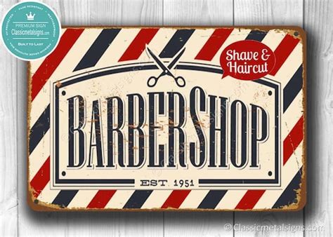 BARBER SHOP SIGN Barber Shop Signs Vintage style Barber shop | Etsy