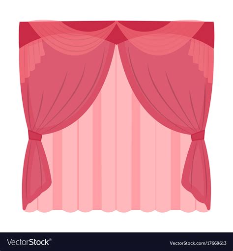 Curtains single icon in cartoon stylecurtains Vector Image