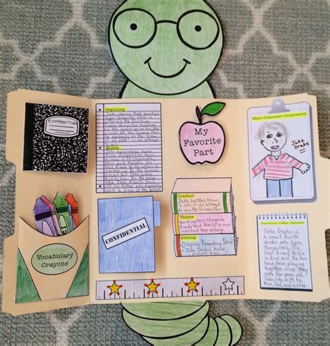 Bookworm book report Lap Book on tpt! | Lap book, Lapbook ideas, Libro ...