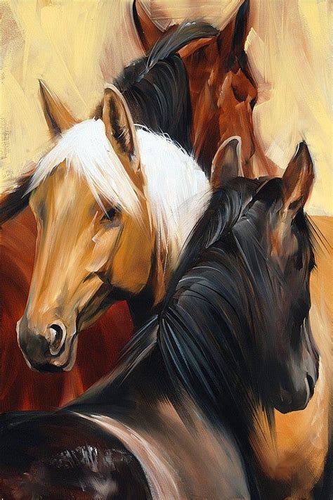 Three Horse | Horses, Horse painting, Horse art