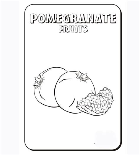 Red Pomegranate Seeds Coloring Pages Picture