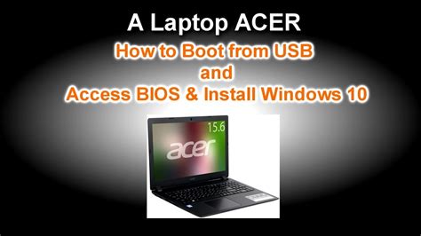 ACER laptop. How to open the boot menu for a USB flash drive to install Windows 10. - YouTube