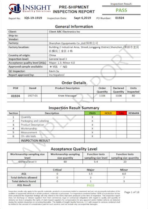 Pre-Shipment Inspections - Insight Quality Services