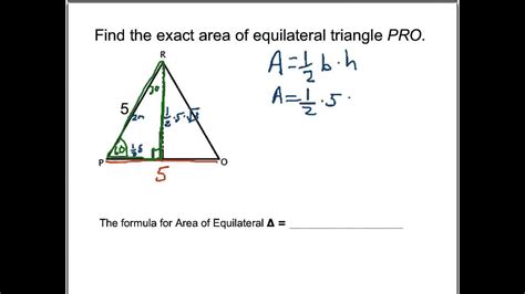 4 Area of an Equilateral Triangle - YouTube