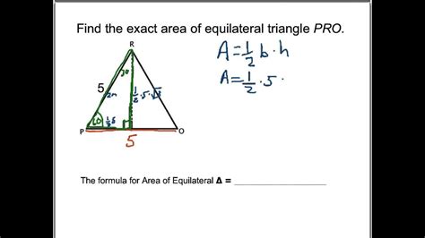 Area Of Equilateral Triangle Formula