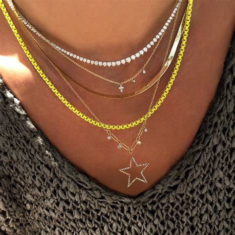 Three prong diamond tennis necklace – Meira T Boutique