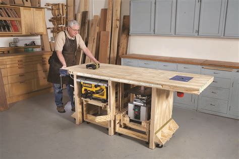 Power Tool-Friendly Bench | Popular Woodworking | Woodworking workbench, Popular woodworking ...