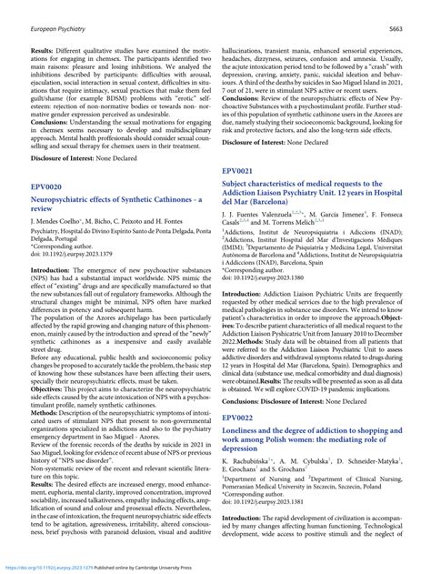 (PDF) Neuropsychiatric effects of Synthetic Cathinones - a review