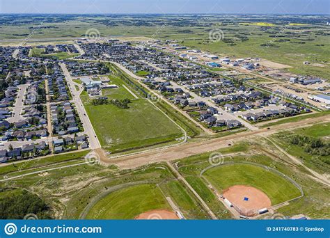 Aerial View of Martensville in Central Saskatchewan Stock Image - Image of building, view: 241740783