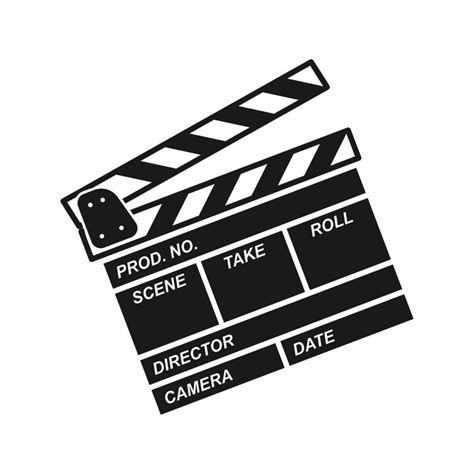 Movie clapperboard icon. Film set clapper for cinema production. Board ...