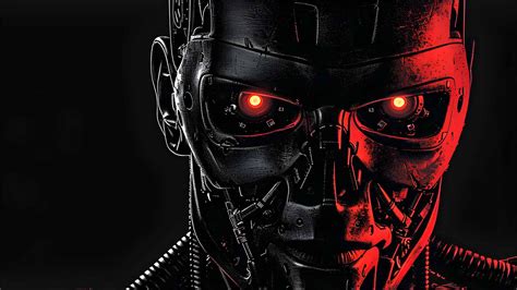 Terminator T-800 Black & Red 4K Wallpaper - Download in HD & 4K