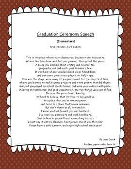 Graduation Ceremony Speech (Elementary) | Elementary graduation, Elementary school graduation ...