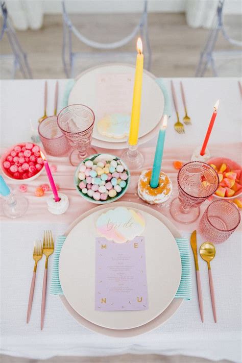 Whimsical neon candy-inspired wedding ideas | Wedding & Party Ideas | Romantic theme wedding ...