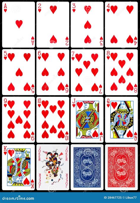 Playing Cards - Poker Hand Royal Flush Hearts Royalty-Free Stock Photo ...