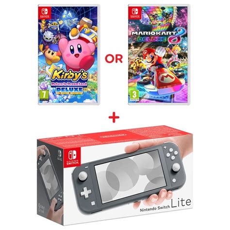 Nintendo Switch Lite Grey & Select Game | Smyths Toys UK