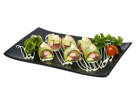 Cucumber roll salad stock photo. Image of fresh, traditional - 72628120