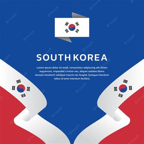 Premium Vector | Illustration of south korea flag template