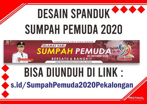 DOWNLOAD DESAIN SPANDUK HARI SUMPAH PEMUDA 2020 - Protokol dan Komunikasi Pimpinan Kota ...