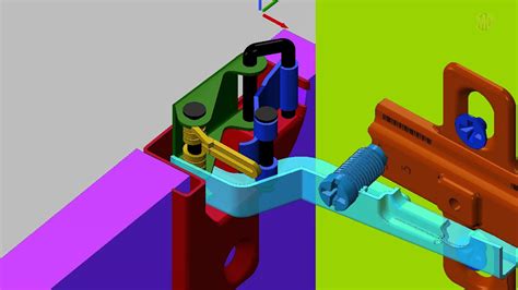 Mechanism Design - European Hinge Four-Bar - YouTube