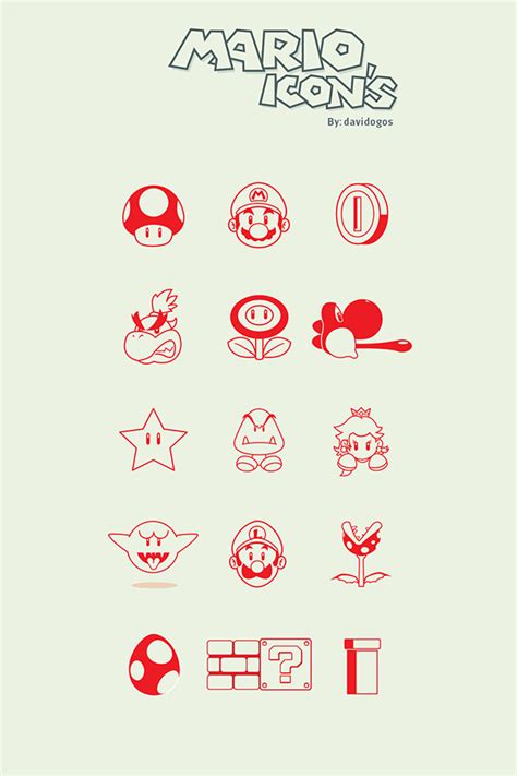 Super Mario Icons on Behance