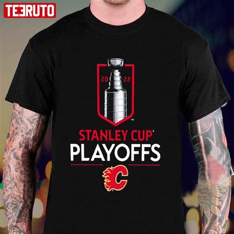 Calgary Flames 2022 Stanley Cup Playoffs Logo Hockey Unisex T-Shirt - Teeruto