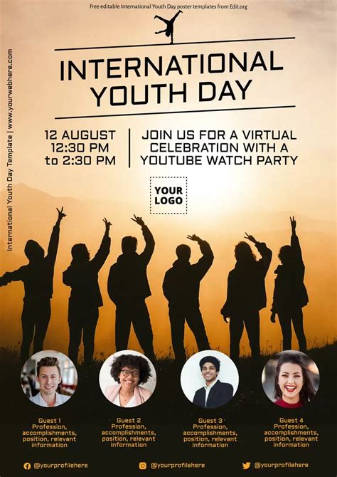 International Youth Day Poster Templates