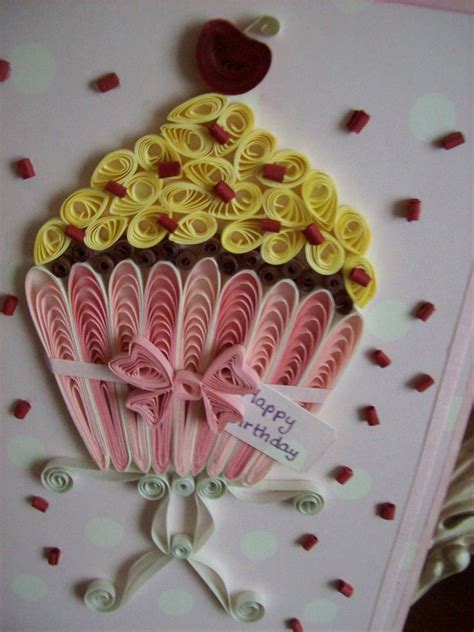 a handmade birthday card with cupcakes on it