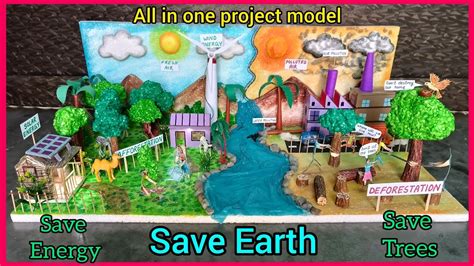 Save Earth Project Working Model |Save energy |Pollution model. - YouTube