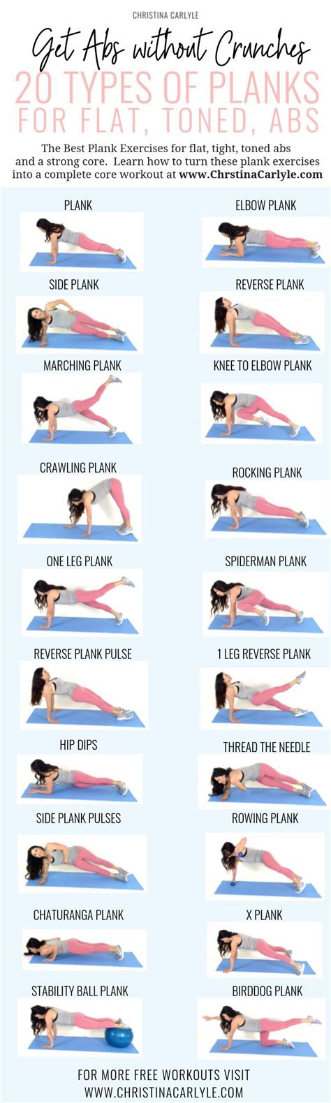 20 of the Best Plank Exercises for Abs by Christina Carlyle https ...