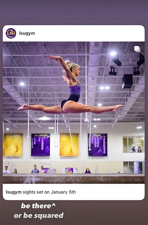 Olivia Dunne Gives A Side Rear View Ahead Of Her Gymnastics Meet