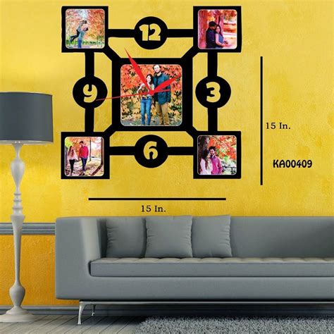 Black Analog Personalized Sublimation Wall Clocks, For Gifting, Size: 15x15" at Rs 580/piece in ...