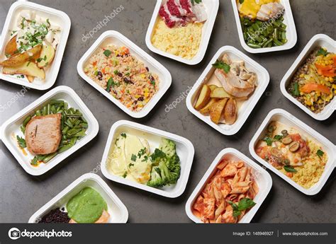 Healthy food in boxes Stock Photo by ©nikolodion 148946927