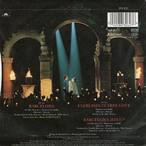 Freddie Mercury "Barcelona" reissue single gallery