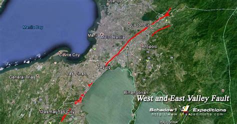 Interactive Map for the West and East Valley Fault Line on Rizal, Metro Manila, Laguna, Cavite ...