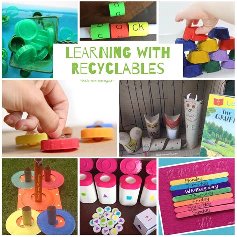 Learning Activities using Recyclables - Teach Me Mommy