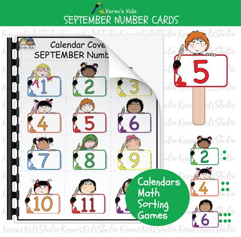 CALENDAR Number Cards Ready to Use PLUS Clipart (Karen's Kids Studio)