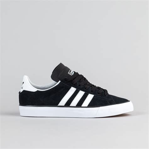 Adidas Campus Vulc 2.0 Shoes - Core Black / FTW White / Gum 3 | Flatspot