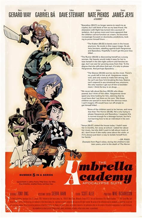 an advertisement for the umbrella academy with cartoon characters on it ...