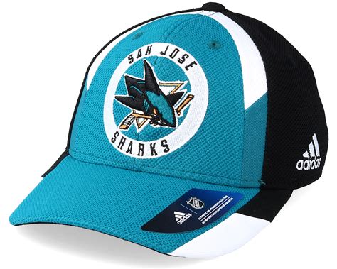 San Jose Sharks Echo Teal/Black Flexfit - Adidas caps - Hatstoreworld.com