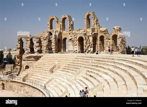 the roman amphitheatre at el djem Tunisia Stock Photo - Alamy