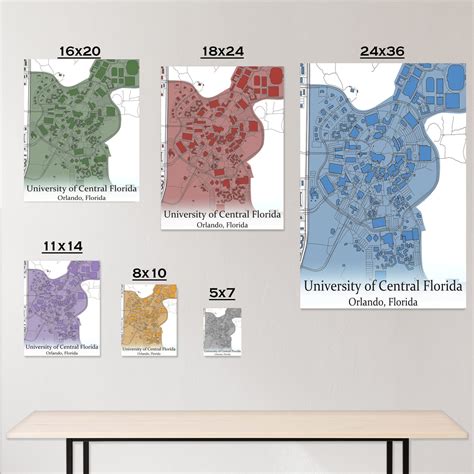 Colored Campus Map of UCF University of Central Florida and All Its ...