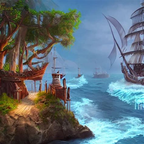 pirate island artstation hyper realistic style, | Stable Diffusion | OpenArt