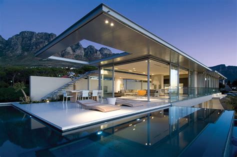 HD wallpaper: white painted house, Cape Town, mountains, swimming pool, modern | Wallpaper Flare