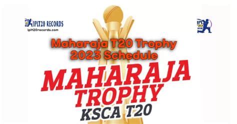 Maharaja Trophy T20 2023 Schedule | KSCA T20 2023 Schedule | KSCA T20 Fixtures | Maharaja T20 ...