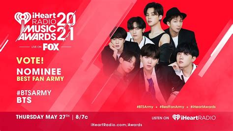 BTS Reacts To Being Nominated For The 2021 iHeartRadio Music Awards ...