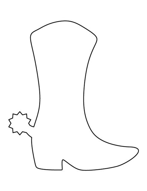 Cowboy Boot Template Printable