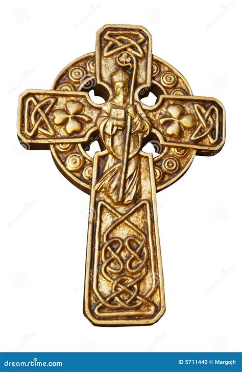 Gold St Patrick's Cross Stock Photo - Image: 5711440