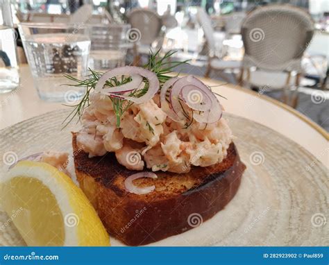 Sandwich with Skagenröra (Swedish Shrimp Salad) Stock Photo - Image of shrimp, dessert: 282923902