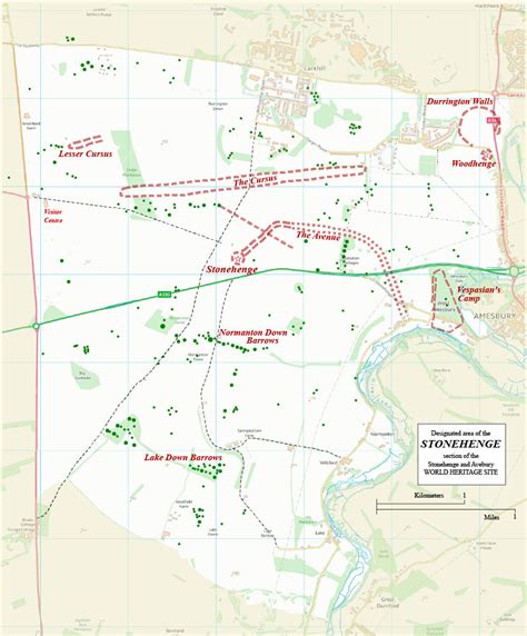 Famous Landmarks: Satellite View of Stonehenge, Wiltshire, UK - Nations Online Project